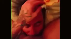 Kinky couple: Wife sits on husband face while he licks her pussy and holds his nose